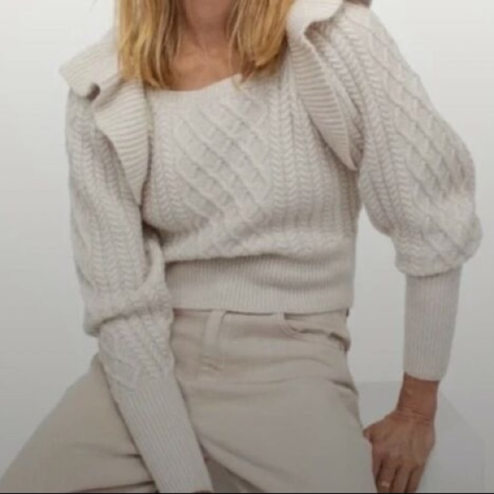 H&M Flounce Ruffle Crop Sweater - Picture 4 of 5